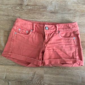 American Eagle Outfitters Coral Denim Shorts